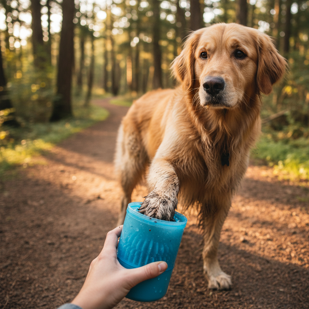 Muddy Paw Cleaner Lifestyle Shot